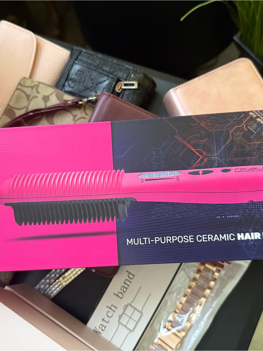 Multi-Purpose Ceramic Hair Brush - Pink